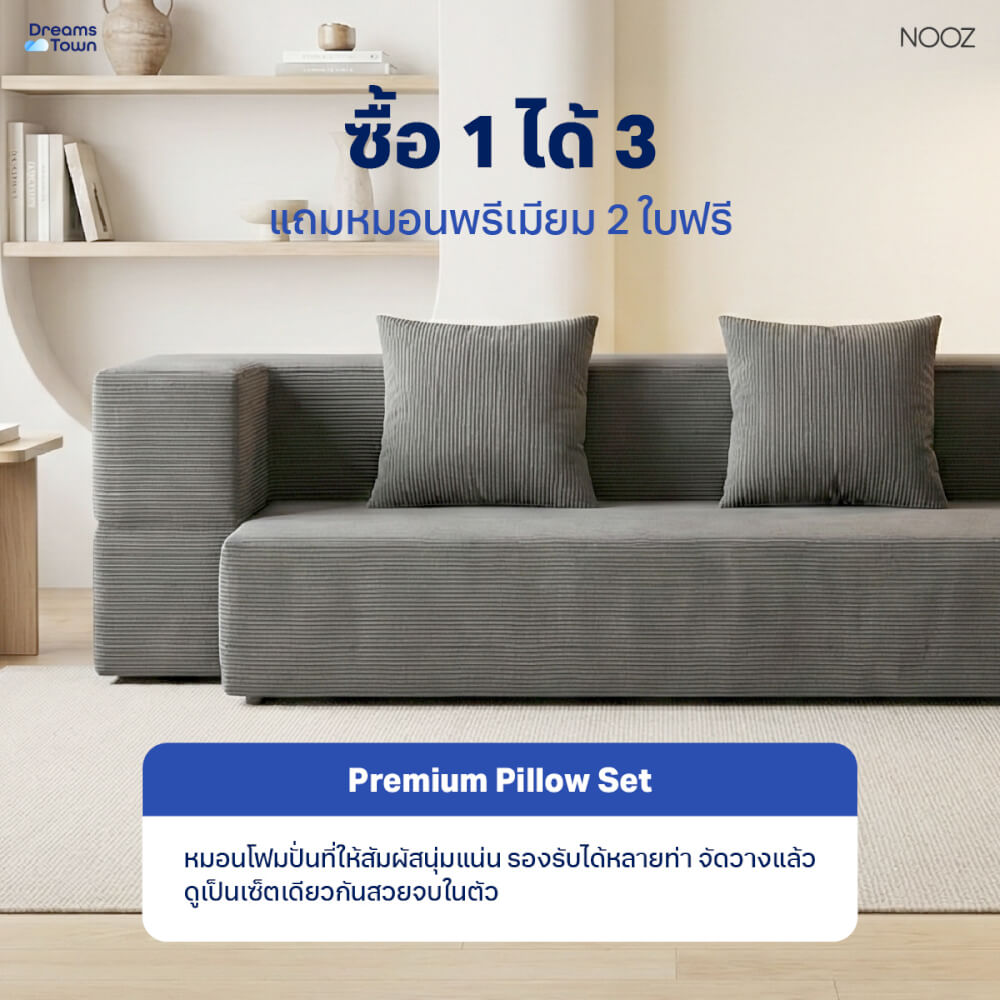 โซฟาเบด 2 IN 1 NOOZ SOFA BED สีเทา_3